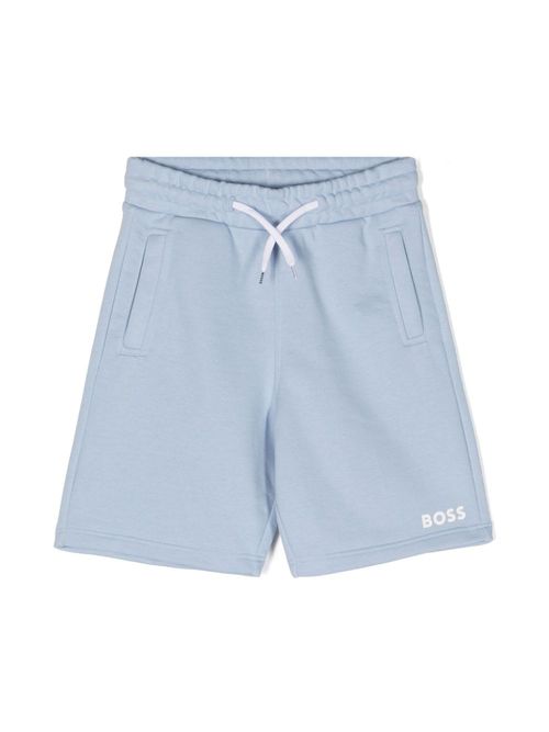 Logo-print jersey shorts - Blue