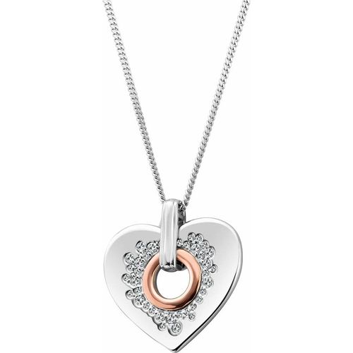 Cariad® Sterling Silver Sparkle Big Heart Pendant with Topaz