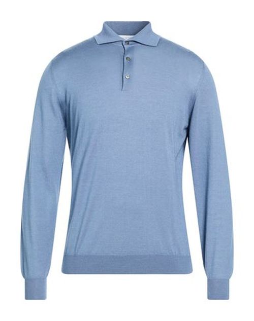 Man Sweater Slate blue Size 38 Cashmere, Silk