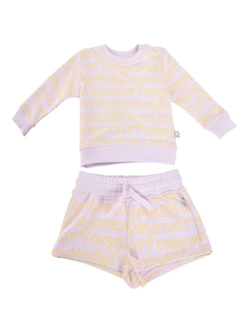 Stella McCartney Kids logo-print shorts set - Pink