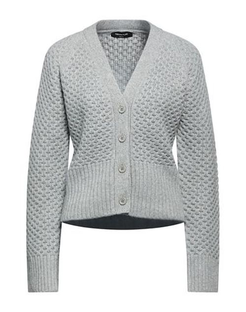 Woman Cardigan Grey Size 6 Virgin Wool, Silk, Cashmere