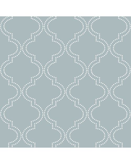 NuWallpaper Slate Blue Quatrefoil Peel & Stick Wallpaper