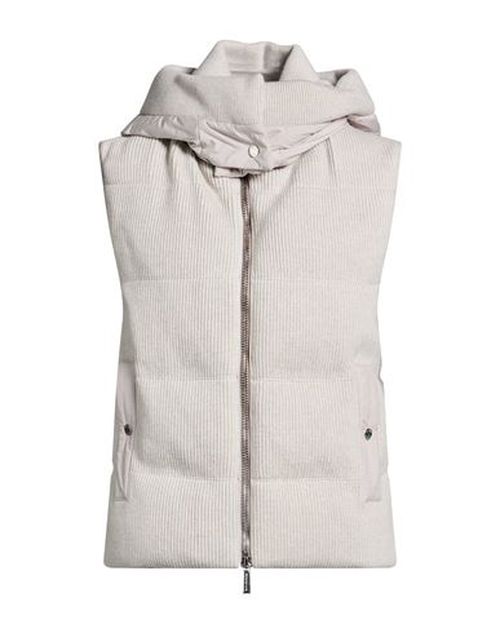 Woman Vest Beige Size 4 Polyester, Virgin Wool