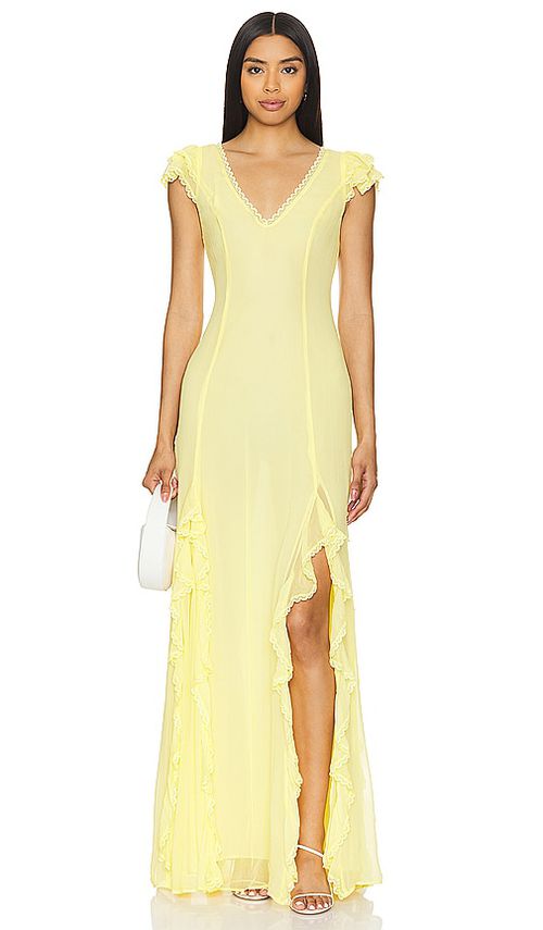 Tularosa Taylor Gown in Lemon.  XXS. Also in