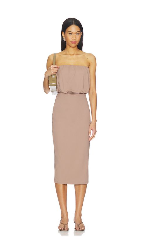 Susana Monaco Bubble Tube Dress in Taupe. S. Also in XS, M