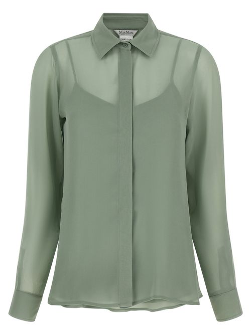 Silk Crêpe de Chine Blouse — Green