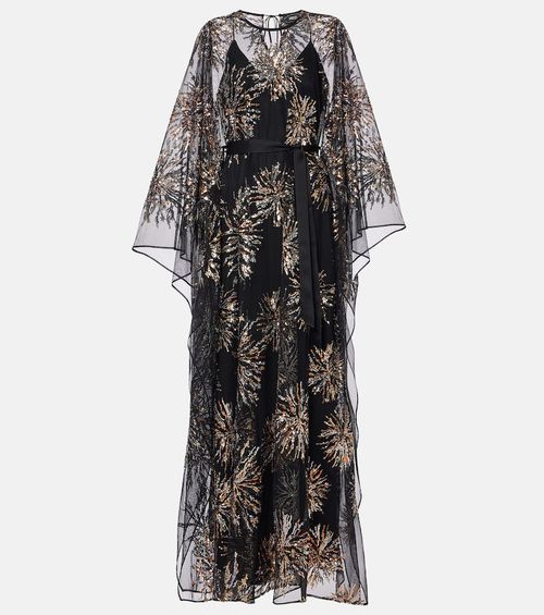 Gran Soleil embellished tulle kaftan