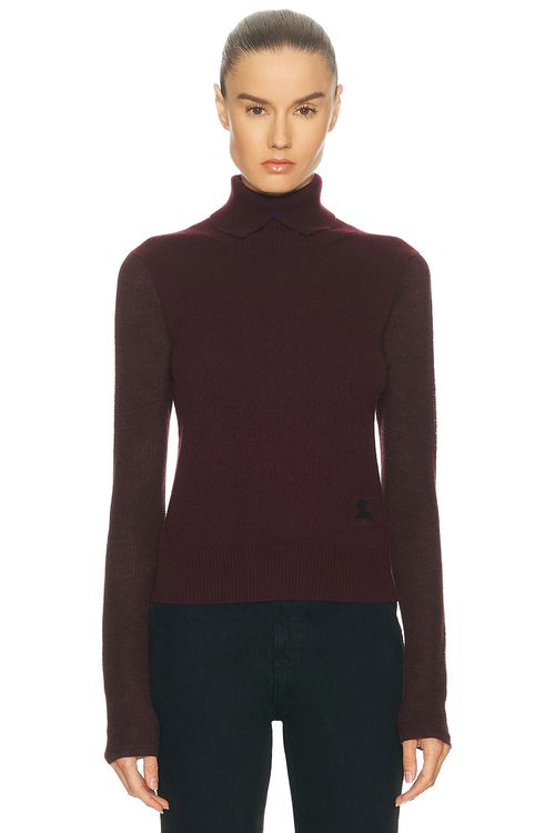 Burberry Turtleneck Sweater in Mahogany Red - Burgundy. XS also in