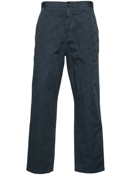 Dark Blue Straight Trousers