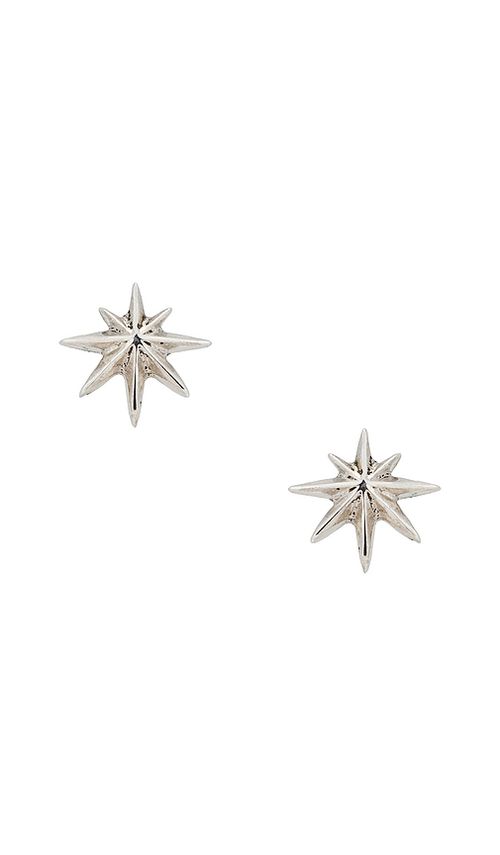 MAPLE Hempstar Earrings in Metallic Silver