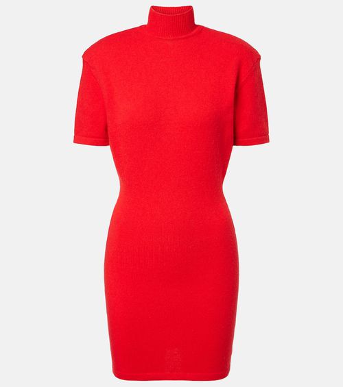 Knitted wool and cashmere minidress