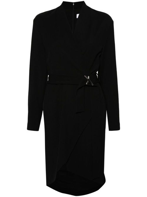 Logo-plaque midi dress - Black