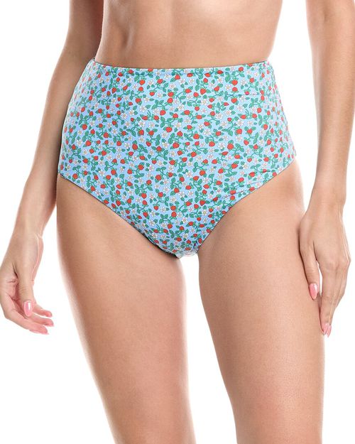 Lilly Print High-Waist Bikini Bottom