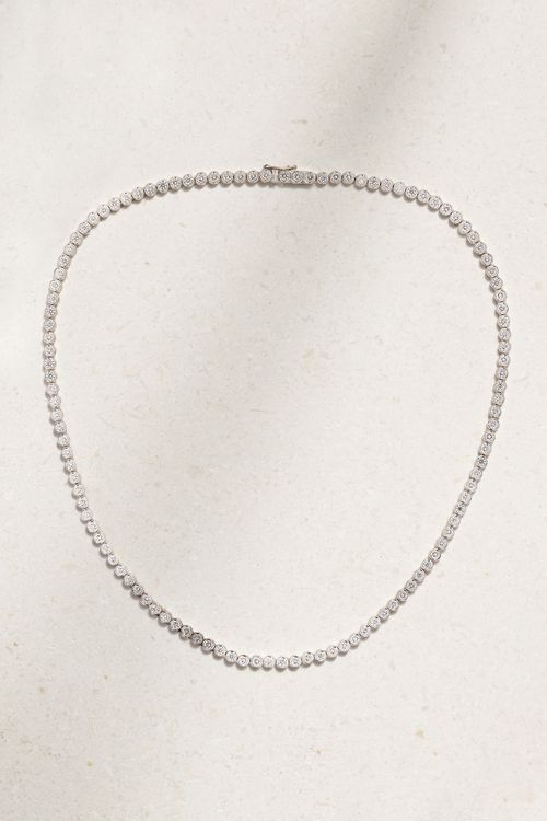 18-karat White Gold Diamond Necklace - One size