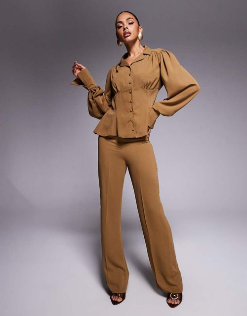 Pants in Cinnamon - part of a set-Brown