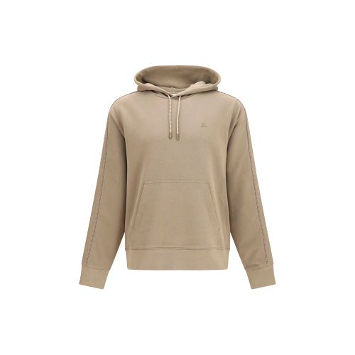 Archive Check Cotton Hoodie — Beige