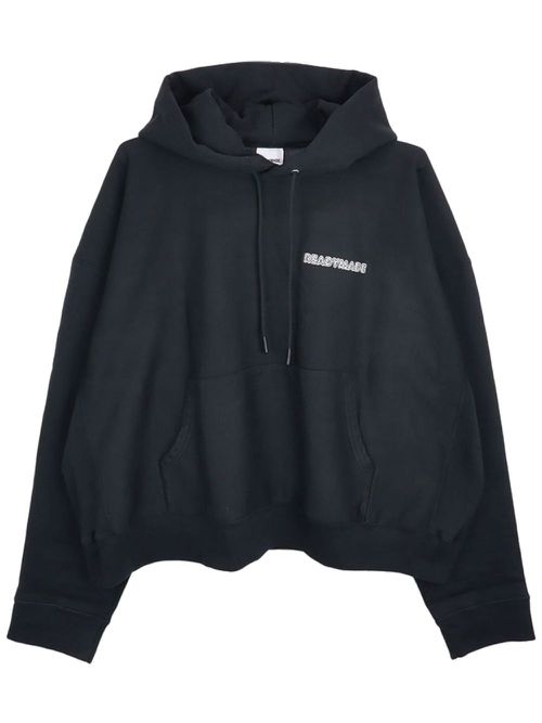 Logo-embroidered hoodie - Black