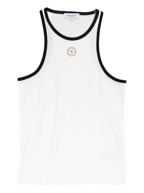 Logo-appliqué tank top - White
