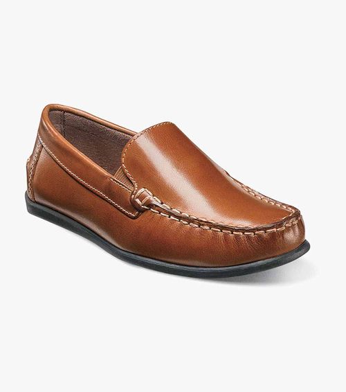 Florsheim Shoes Jasper Jr. Boys Moc Toe Venetian Loafer Saddle Tan 1 Little Kid