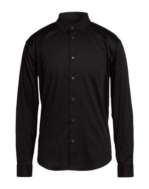 Man Shirt Black Size XL Cotton, Elastane