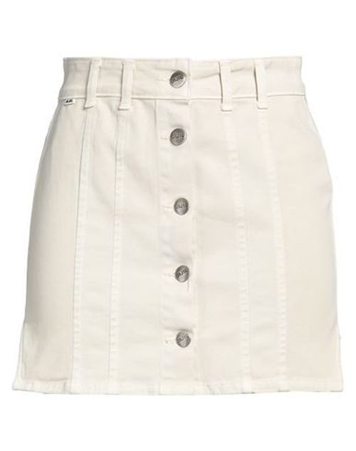 Woman Denim skirt Ivory Size 27 Cotton, Elastane