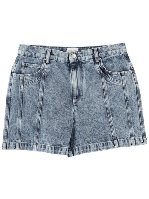 Blue Solid Shorts