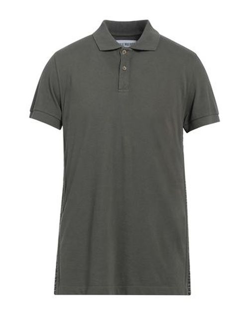 Bikkembergs Man Polo shirt Dark green Size S Cotton