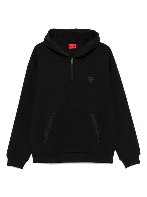 HUGO Zip-Neck hoodie - Black