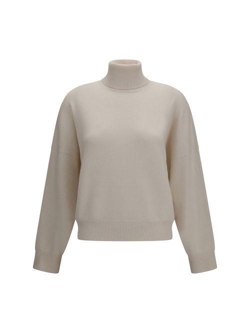 Cashmere Turtleneck Sweater — White