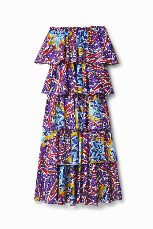 Stella Jean long ruffled dress