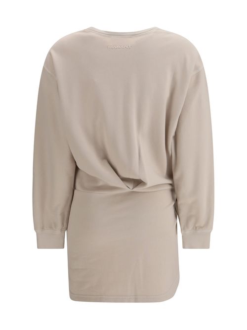 Cotton Fleece Dress — Beige