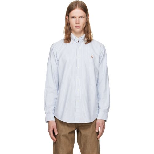 Navy & White Striped Oxford Shirt