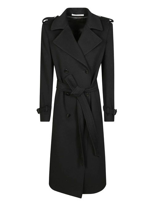 Tagliatore belted coat - Black