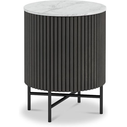 Milo Mango & Marble Fluted Bedside Table | Roseland