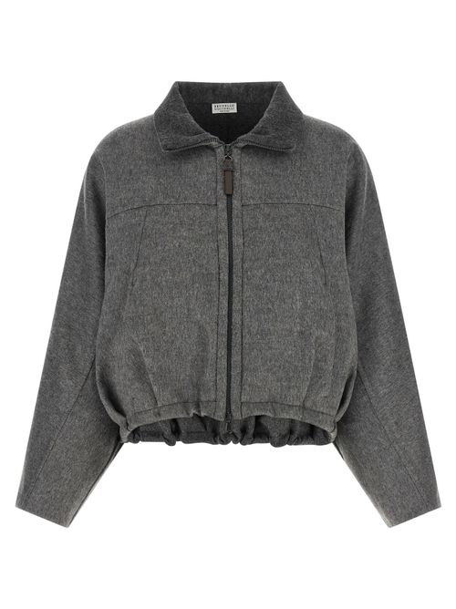 Shiny Zipper Pull Jacket