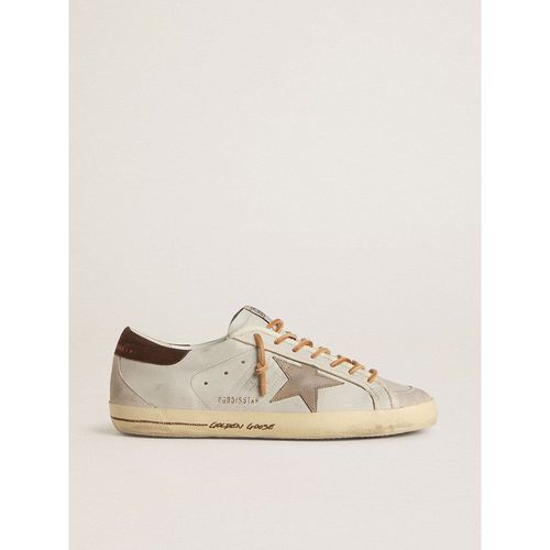 Golden Goose - Men's Super-star With Tobacco-colored Croc-print Leather Star And Black Leather Heel Tab, Man