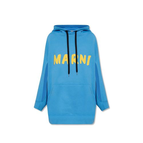 Logo-Embroidered Cotton Sweatshirt — Blue