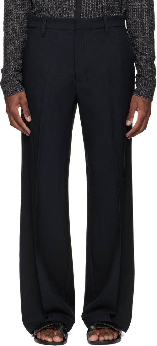 Black Tailored Bootcut Trousers