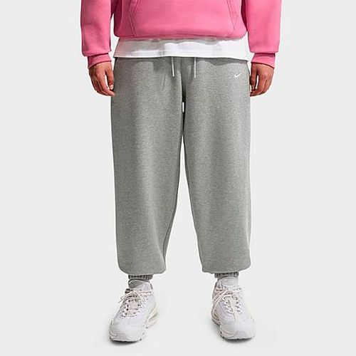 Men's Solo Swoosh Cuffed Sweatpants in Dark Grey Heather/Sail