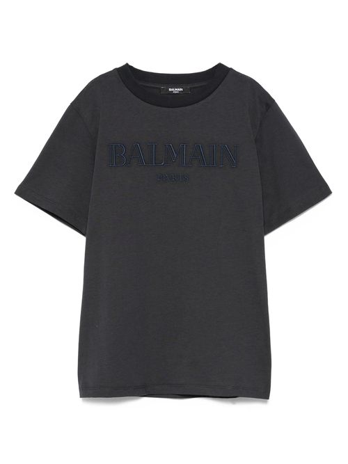 Embroidered Logo Neck T-Shirt for Girls