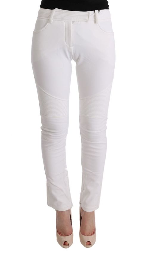 Cotton Slim Fit Trousers — White
