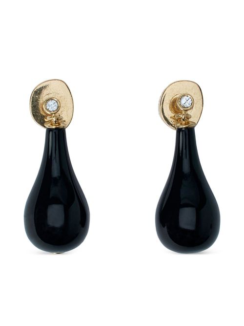 Crystal-embellished earrings - Black