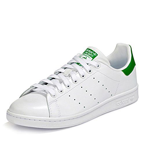 Adidas Originals Men's Stan Smith Leather White/Navy Athletic Sneakers, White