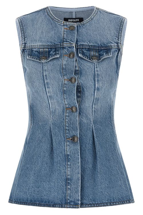 'Flared Denim' Top