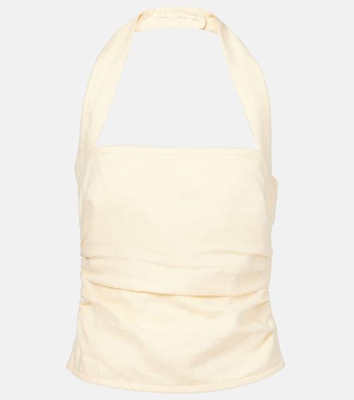 Jerry ruched linen top