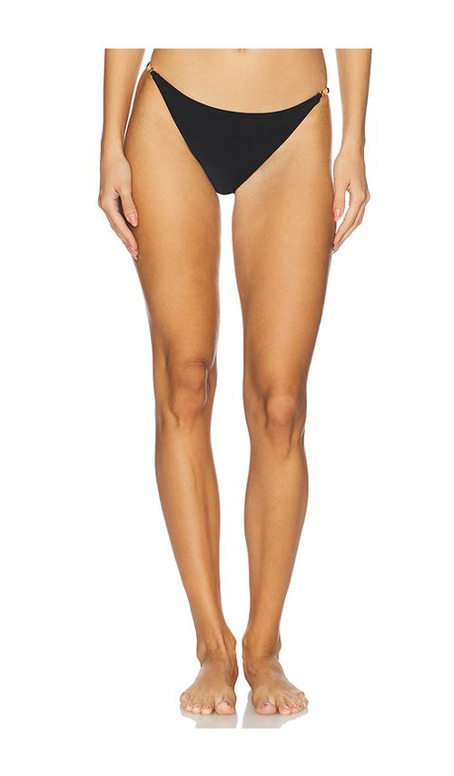L'AGENCE Violet String Bikini Bottom in Black. - L also in
