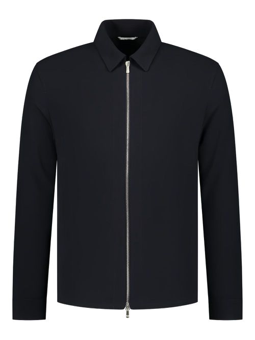 Marco Pescarolo zip-up overshirt - Black