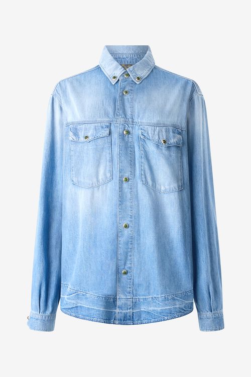 Denim Shirt With Jewel Buttons