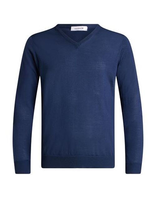 Man Sweater Blue Size 40 Wool
