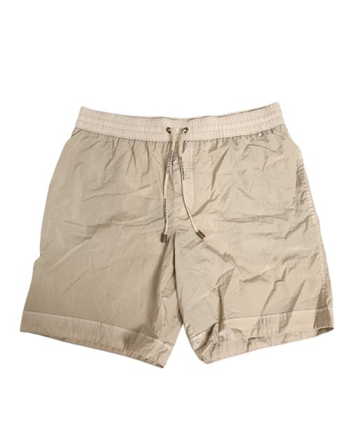 Nylon Boxer Swim Shorts — Beige